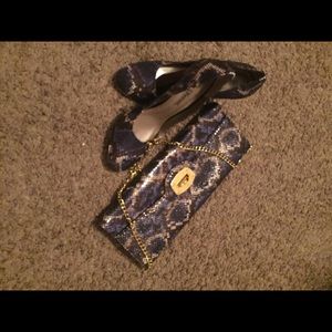 J. Renee Rattlesnake pumps & purse.